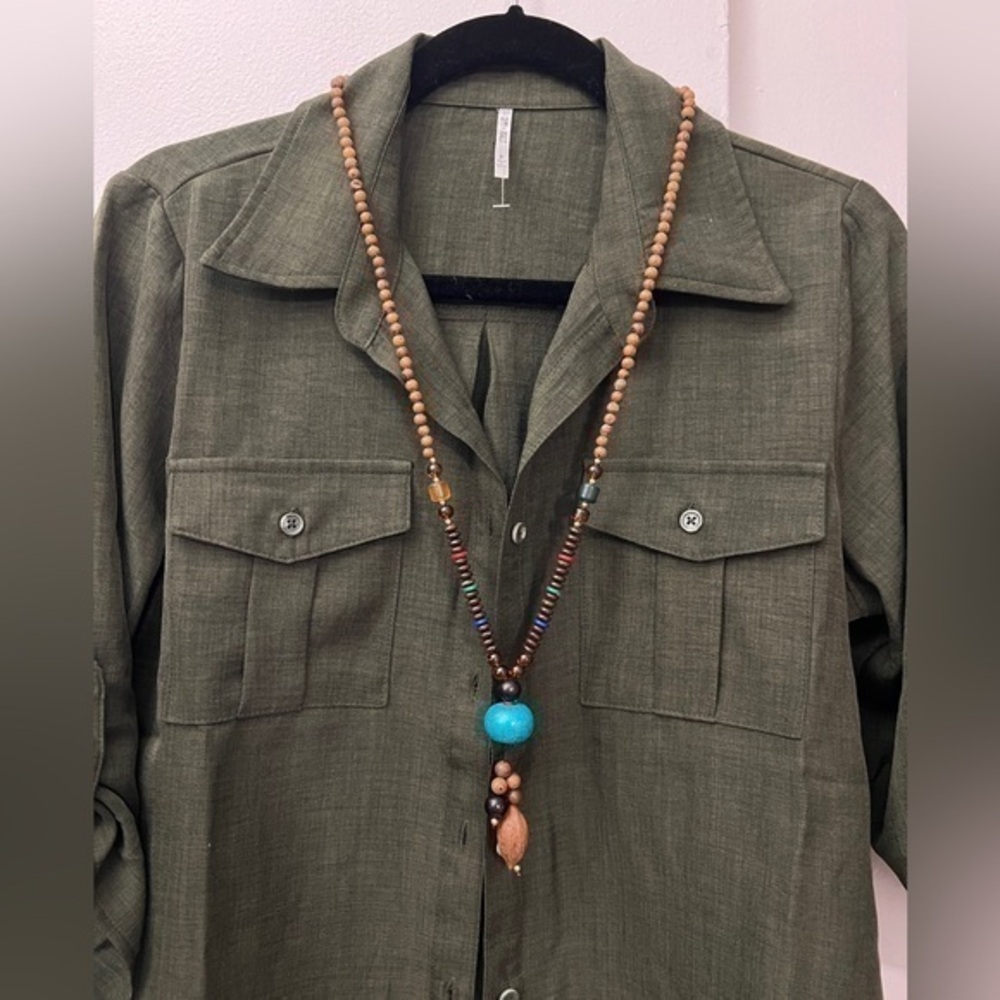 Brand new long sweater beads chain necklace with beads tassels J007